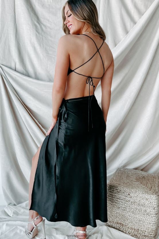 svart NanaMacs på en tilstand todelt satengskjørtsett 402NJ01636