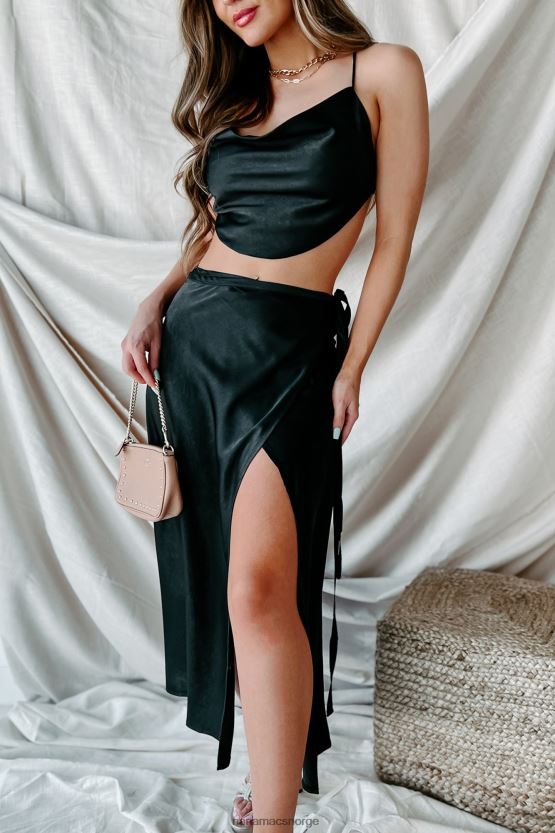 svart NanaMacs på en tilstand todelt satengskjørtsett 402NJ01636