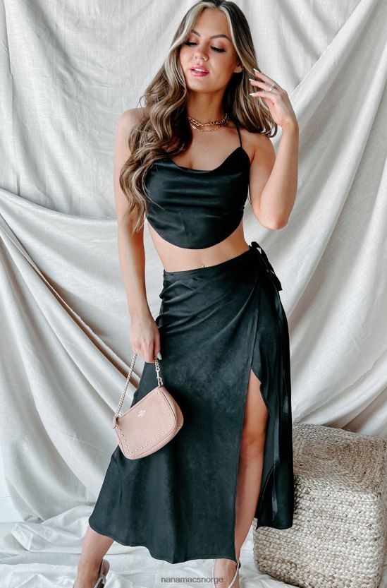 svart NanaMacs på en tilstand todelt satengskjørtsett 402NJ01636