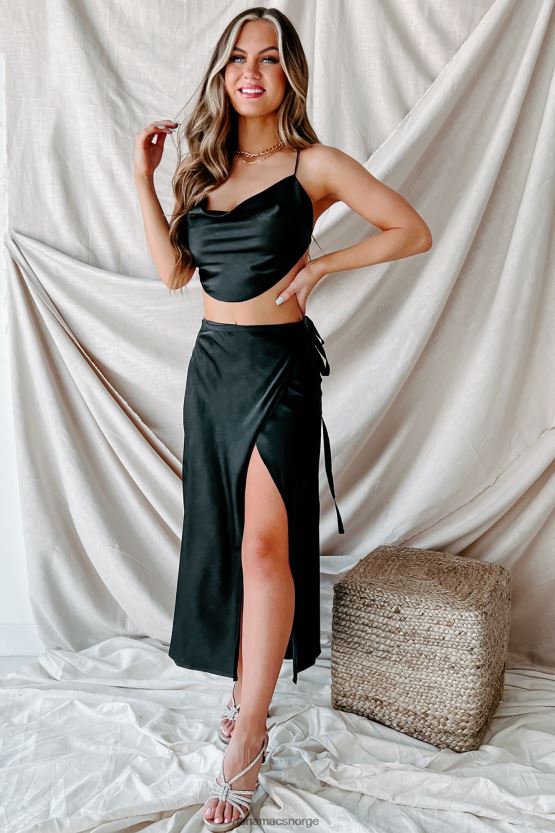 svart NanaMacs på en tilstand todelt satengskjørtsett 402NJ01636