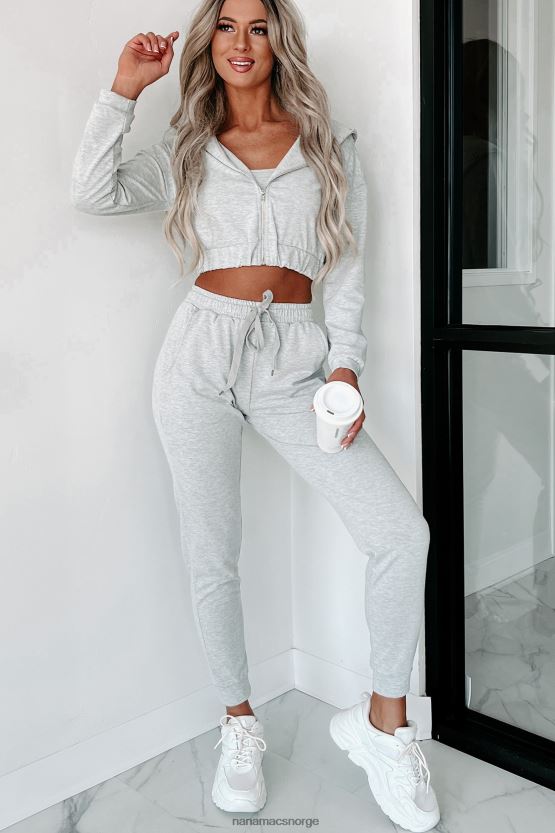 gråmelert NanaMacs på lounge-modus 3-delt loungesett 402NJ01189