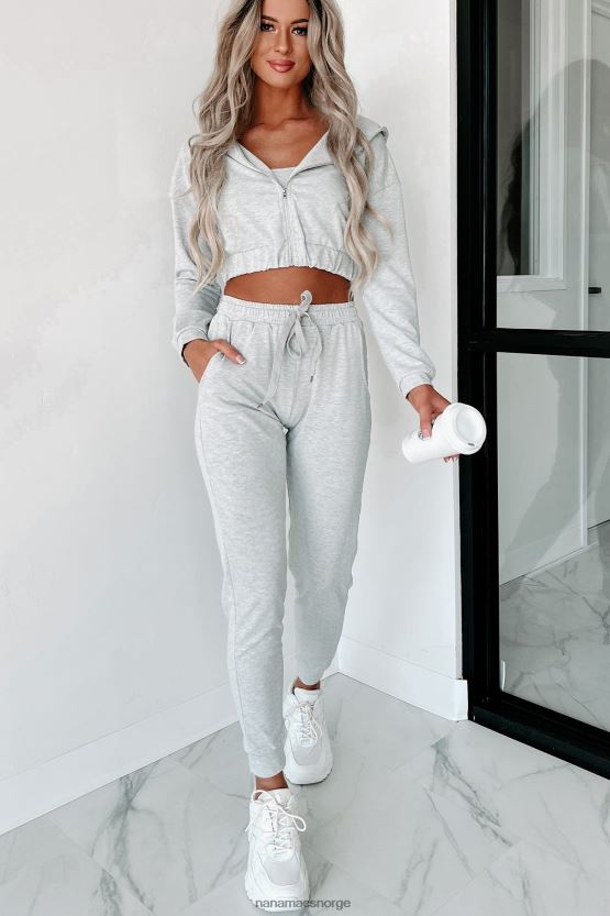 gråmelert NanaMacs på lounge-modus 3-delt loungesett 402NJ01189