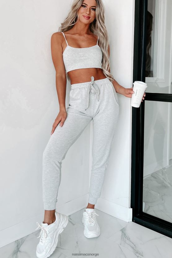 gråmelert NanaMacs på lounge-modus 3-delt loungesett 402NJ01189