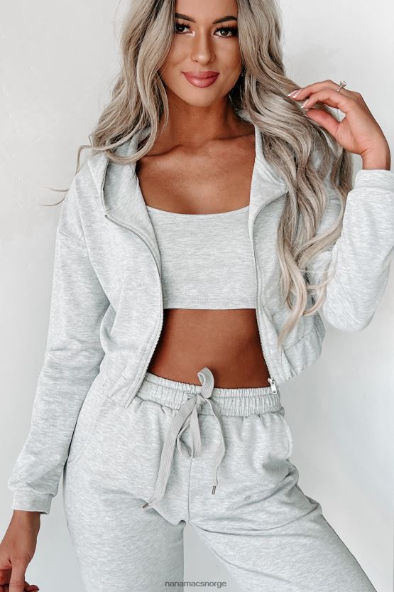 gråmelert NanaMacs på lounge-modus 3-delt loungesett 402NJ01189