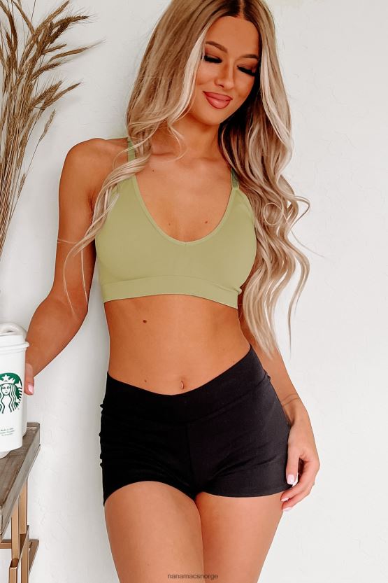 grønn NanaMacs work it girl vattert racerback sports-bh 402NJ01794