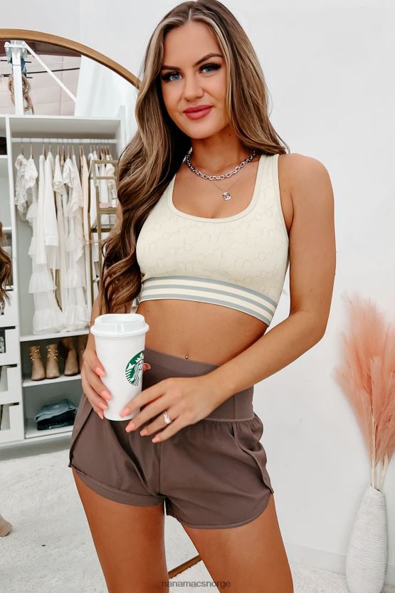 gul-grønn NanaMacs workin' on me printet racerback sports-bh 402NJ01418