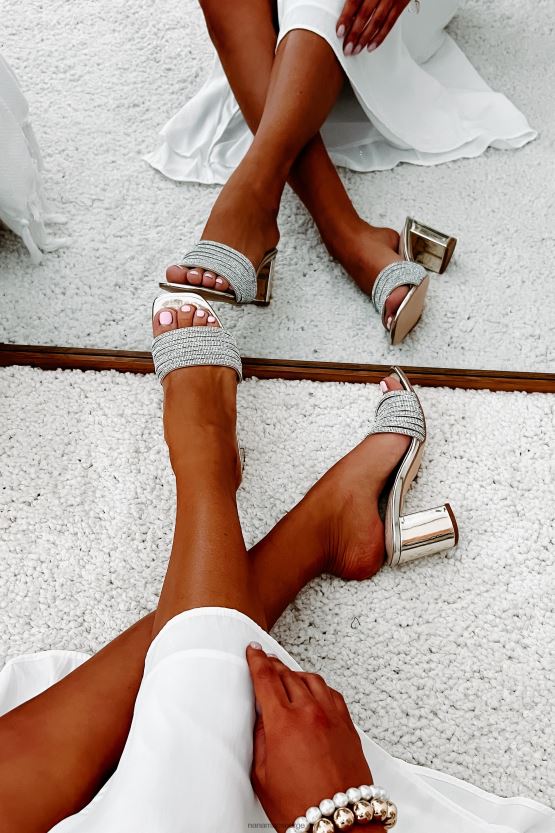 champagne NanaMacs prangende følelser speilet rhinestone stropp hæler 402NJ03989