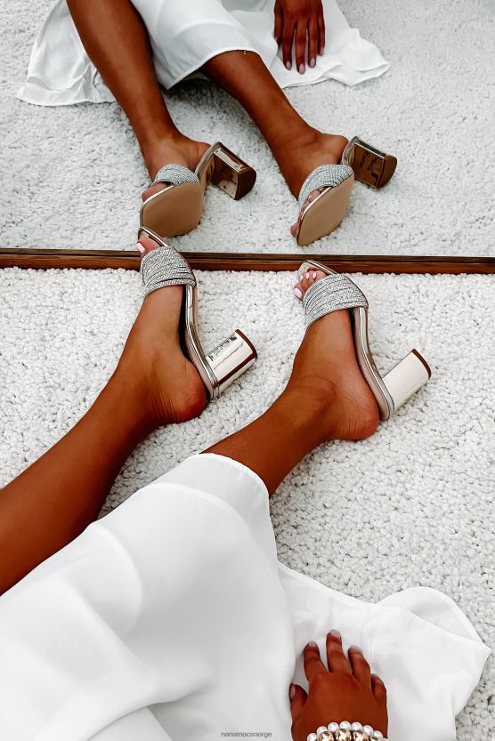 champagne NanaMacs prangende følelser speilet rhinestone stropp hæler 402NJ03989