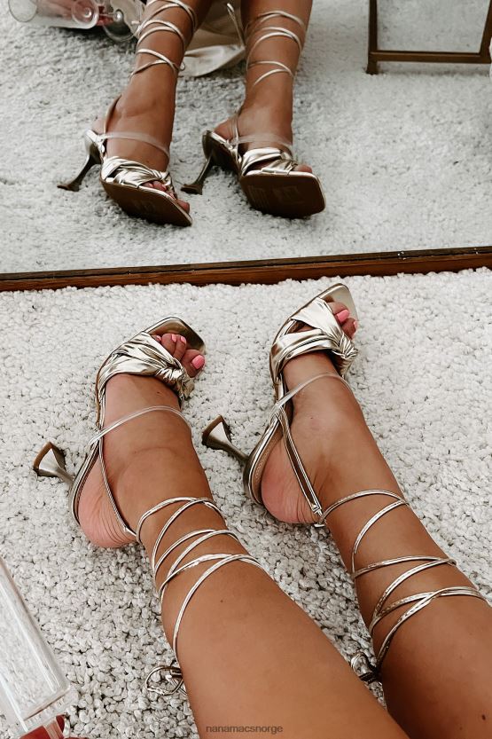 gull NanaMacs evig glamorøse knutede metalliske omslagshæler 402NJ03935