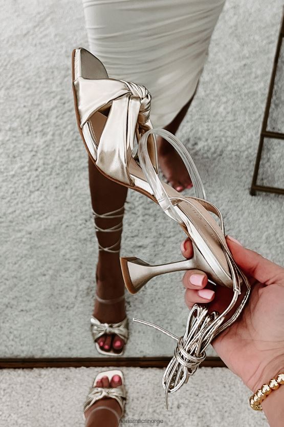 gull NanaMacs evig glamorøse knutede metalliske omslagshæler 402NJ03935