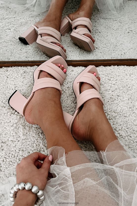 rosa NanaMacs doble problemer med polstret stropp med firkantede hæler 402NJ03938