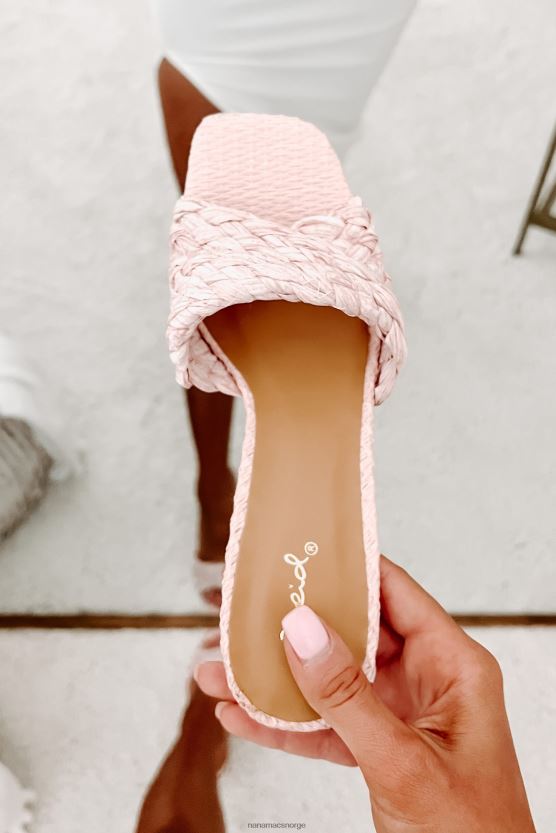 rosa raffia NanaMacs resort klar vridd vevd raffia hæler 402NJ03961