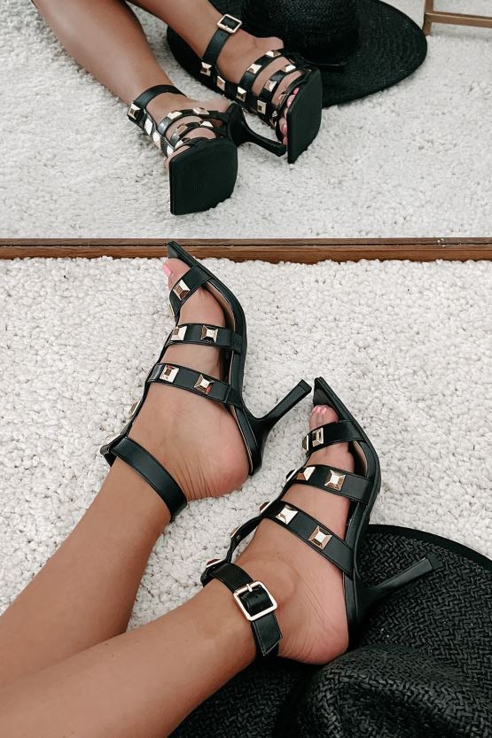 svart NanaMacs heftig utfordrende gladiatorhæler 402NJ03945