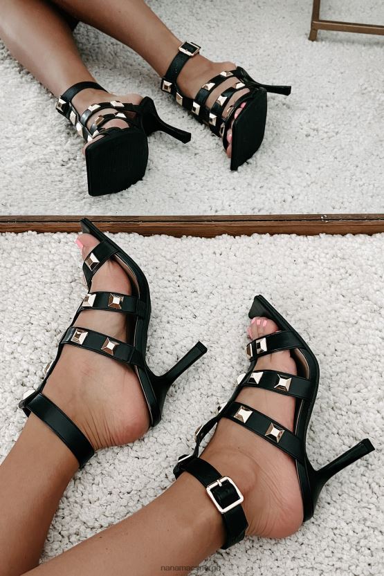 svart NanaMacs heftig utfordrende gladiatorhæler 402NJ03945