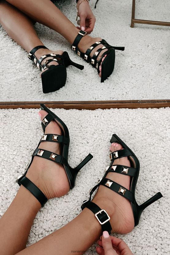 svart NanaMacs heftig utfordrende gladiatorhæler 402NJ03945