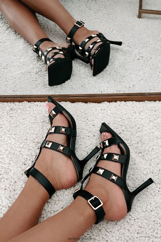 svart NanaMacs heftig utfordrende gladiatorhæler 402NJ03945