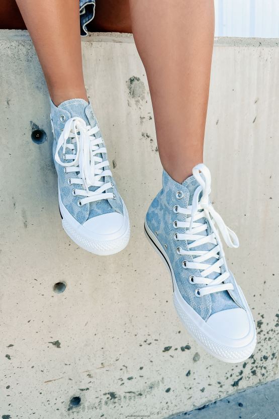 denim leopard NanaMacs se selv high-top canvas joggesko 402NJ04049