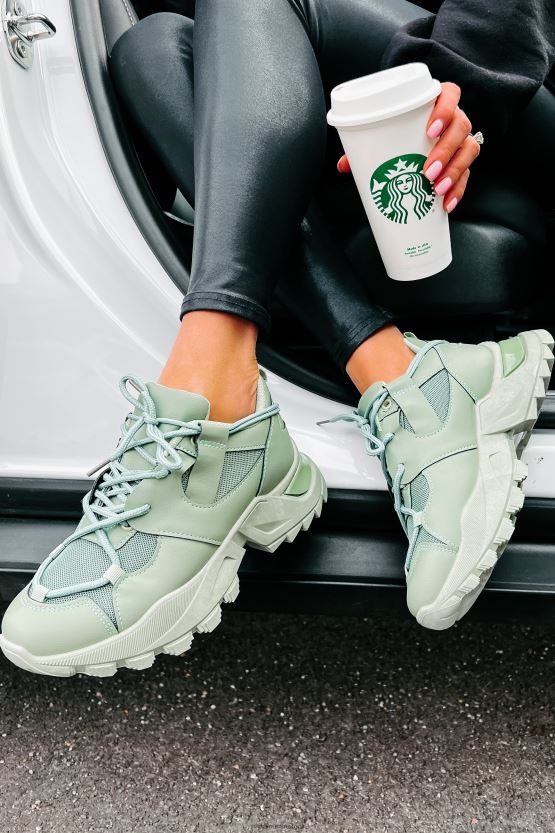 grønn NanaMacs kelia chunky doble sneakers 402NJ04055