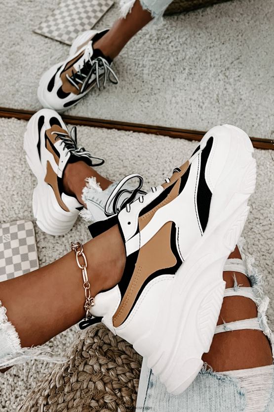 svart/hvit/brun NanaMacs trend tracker chunky dad joggesko 402NJ04051