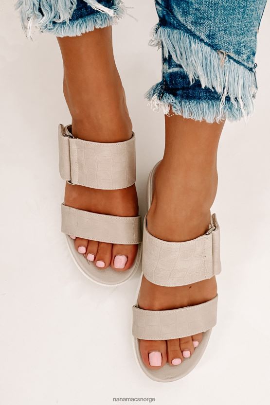 beige NanaMacs evig ville faux krokodille plattformsandaler 402NJ04023