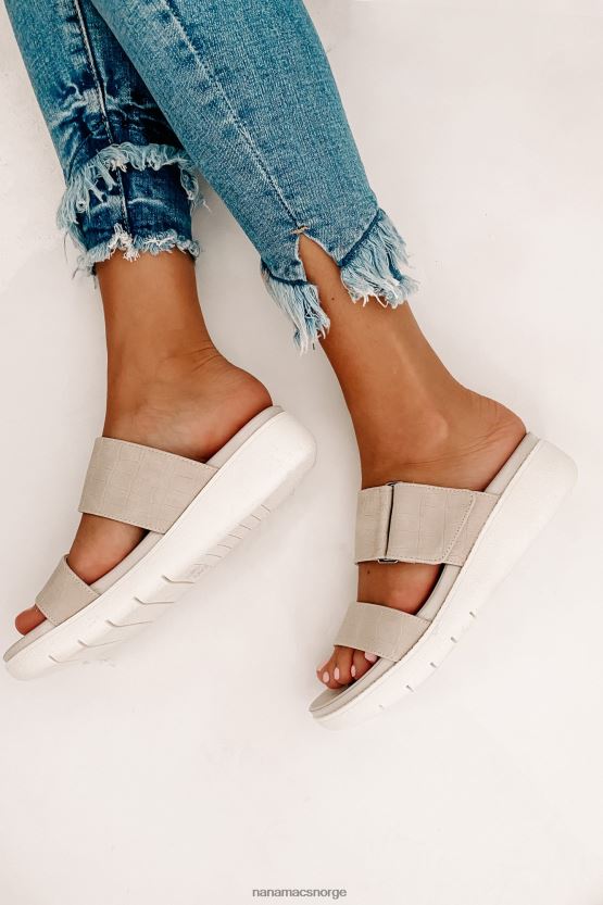 beige NanaMacs evig ville faux krokodille plattformsandaler 402NJ04023