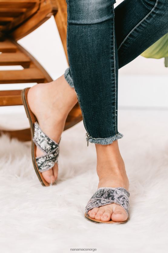 grå NanaMacs på min tid rhinestone sandaler 402NJ04040