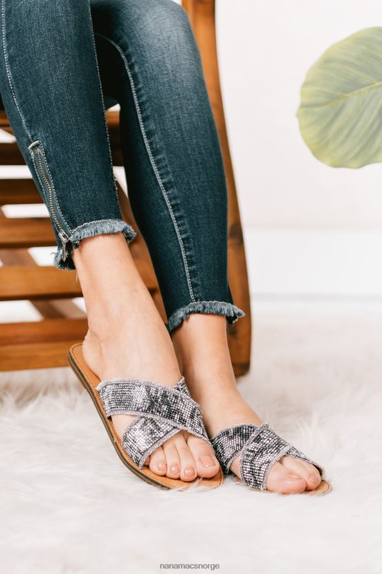 grå NanaMacs på min tid rhinestone sandaler 402NJ04040