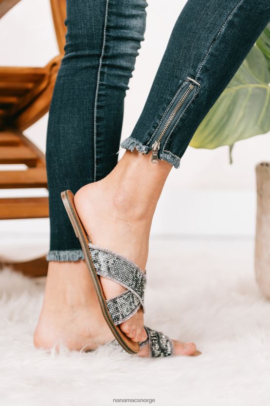 grå NanaMacs på min tid rhinestone sandaler 402NJ04040
