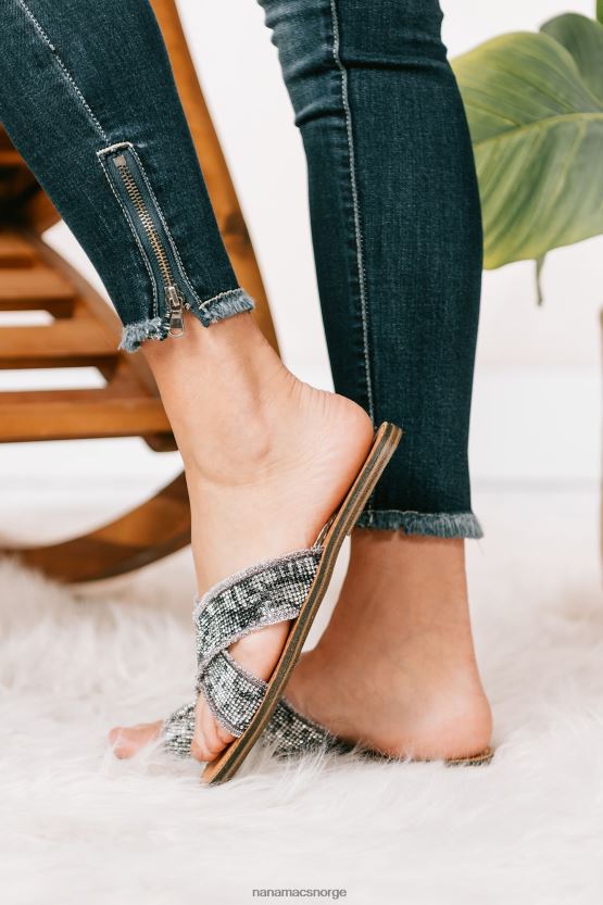 grå NanaMacs på min tid rhinestone sandaler 402NJ04040