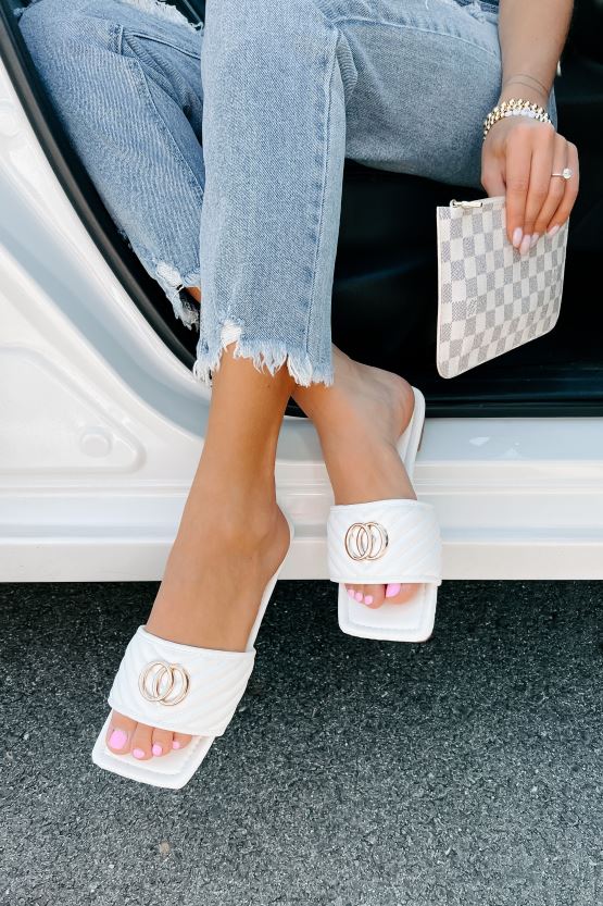 hvit NanaMacs chic moments vattert sandal 402NJ04024