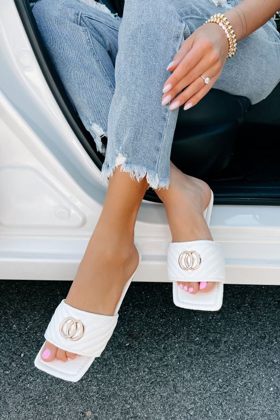 hvit NanaMacs chic moments vattert sandal 402NJ04024