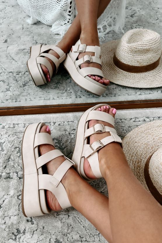 naturlig NanaMacs driver bort plattformsandaler 402NJ04015