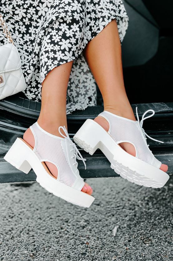 off white NanaMacs new kid in town plattformsandaler i mesh med snøring 402NJ04021