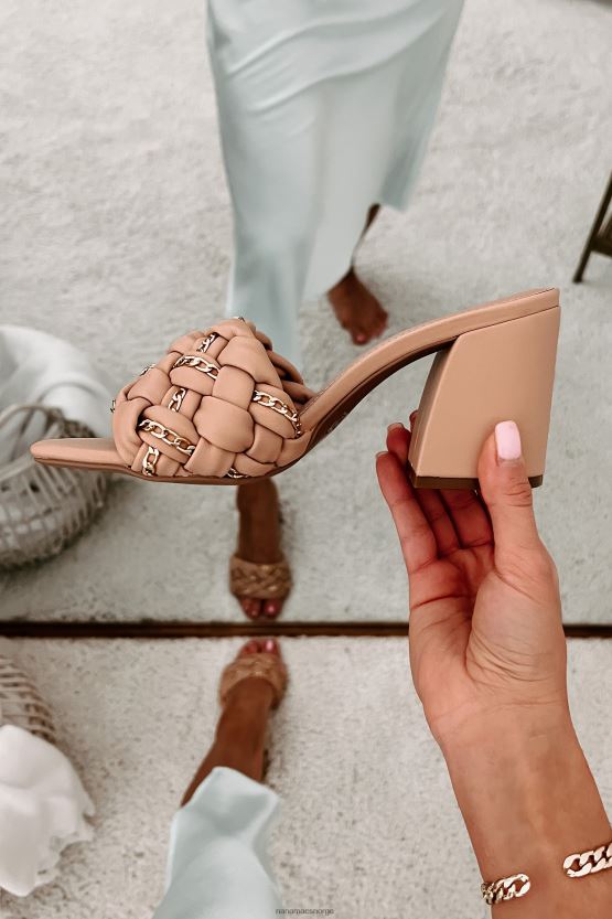 rødme NanaMacs vevd skjønnhet vevd sandal med kjederem 402NJ04036