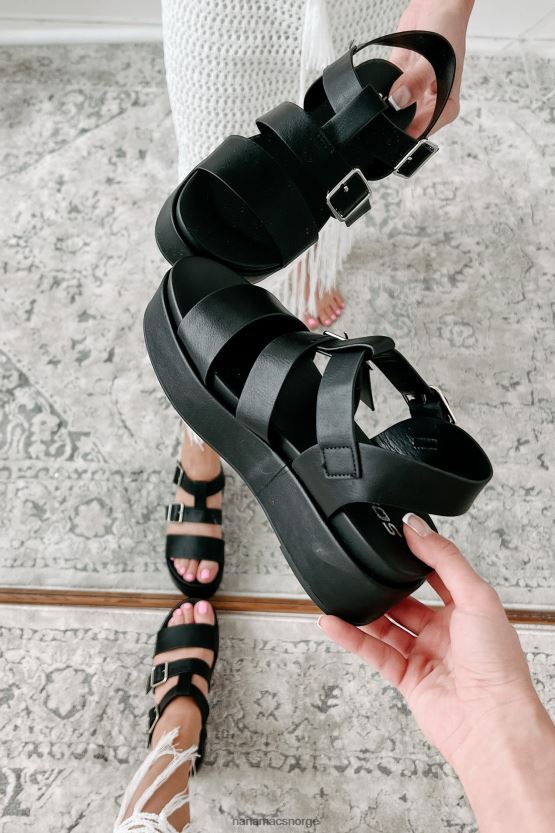 svart NanaMacs driver bort plattformsandaler 402NJ04016