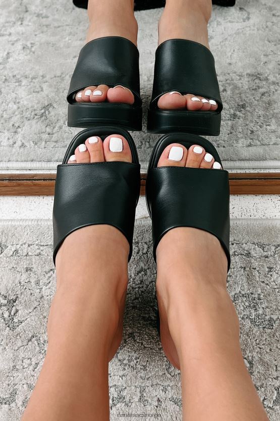 svart NanaMacs kyst sjarm plattform sandaler 402NJ03927