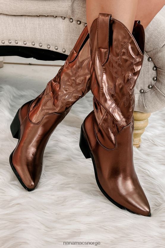 bronse NanaMacs pene metalliske cowgirl-støvler 402NJ03876