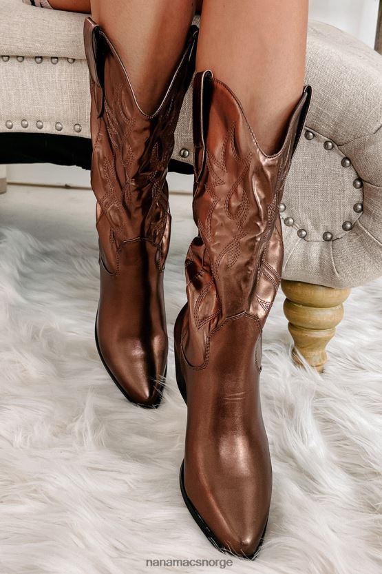 bronse NanaMacs pene metalliske cowgirl-støvler 402NJ03876