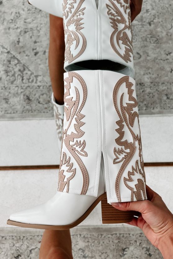 brun/hvit NanaMacs esperanza western stitch sammenleggbare støvler 402NJ03849