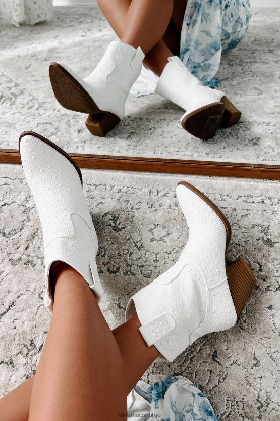 elfenbein NanaMacs evig prangende støvletter med perler 402NJ03889