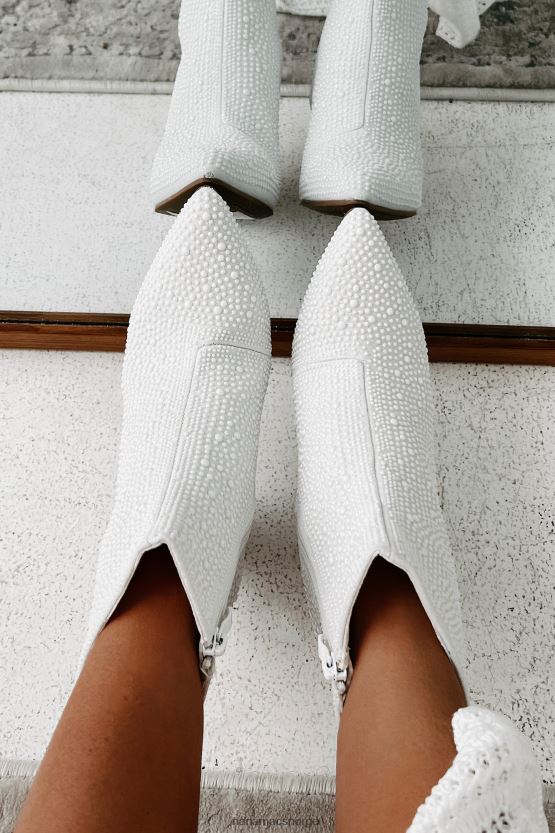 elfenbein NanaMacs være som dolly beaded glitter støvletter 402NJ03888