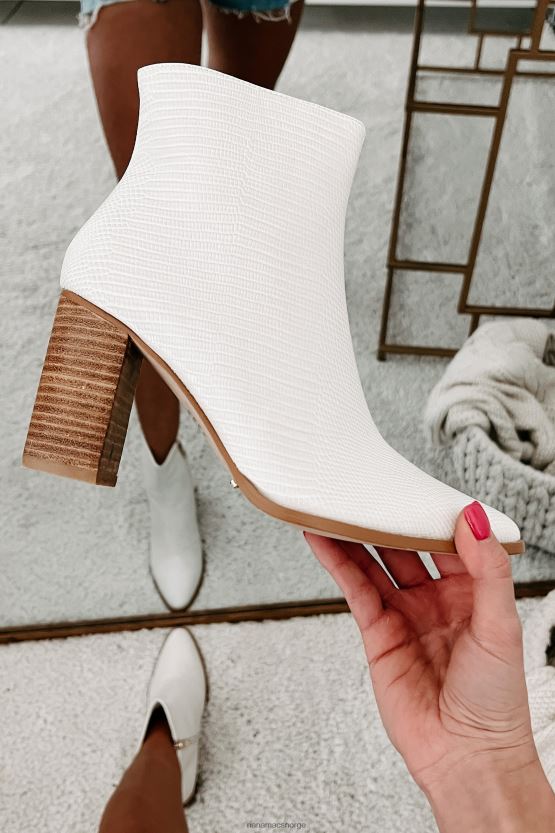 elfenbein NanaMacs vira billini-skala teksturerte støvletter 402NJ03892