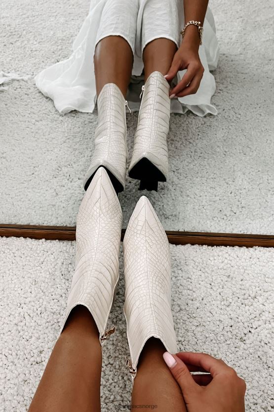 elfenben krokodil NanaMacs layori faux krok billini støvletter 402NJ03864