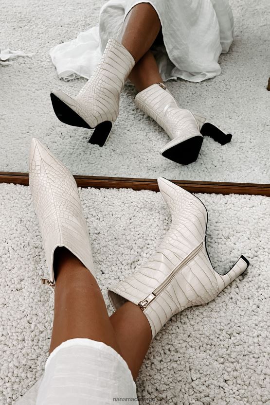 elfenben krokodil NanaMacs layori faux krok billini støvletter 402NJ03864