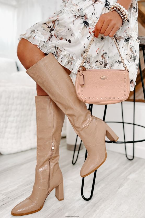 honning krokodille NanaMacs olanda imitert krok-knehøye billini-støvler 402NJ03878