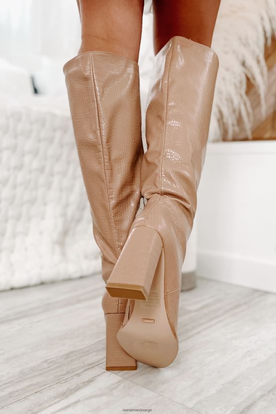 honning krokodille NanaMacs olanda imitert krok-knehøye billini-støvler 402NJ03878