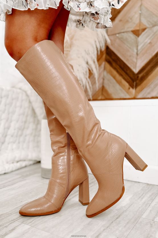 honning krokodille NanaMacs olanda imitert krok-knehøye billini-støvler 402NJ03878