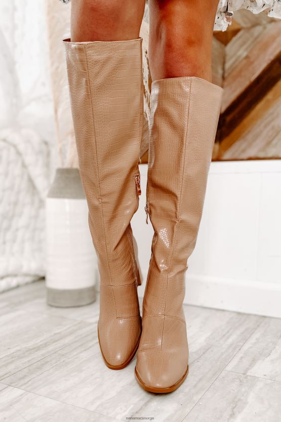 honning krokodille NanaMacs olanda imitert krok-knehøye billini-støvler 402NJ03878