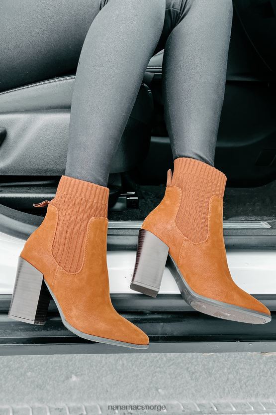 mørk kamel NanaMacs ramp it up ankel strikke støvletter 402NJ03917