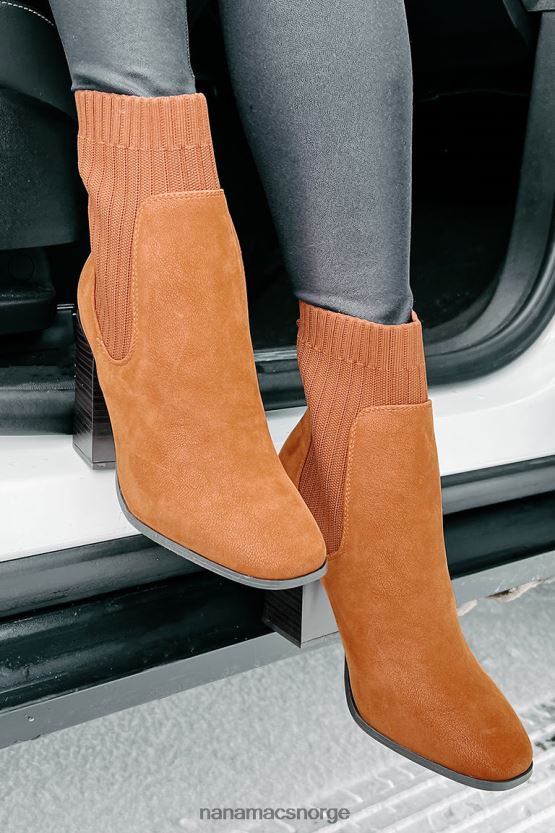 mørk kamel NanaMacs ramp it up ankel strikke støvletter 402NJ03917